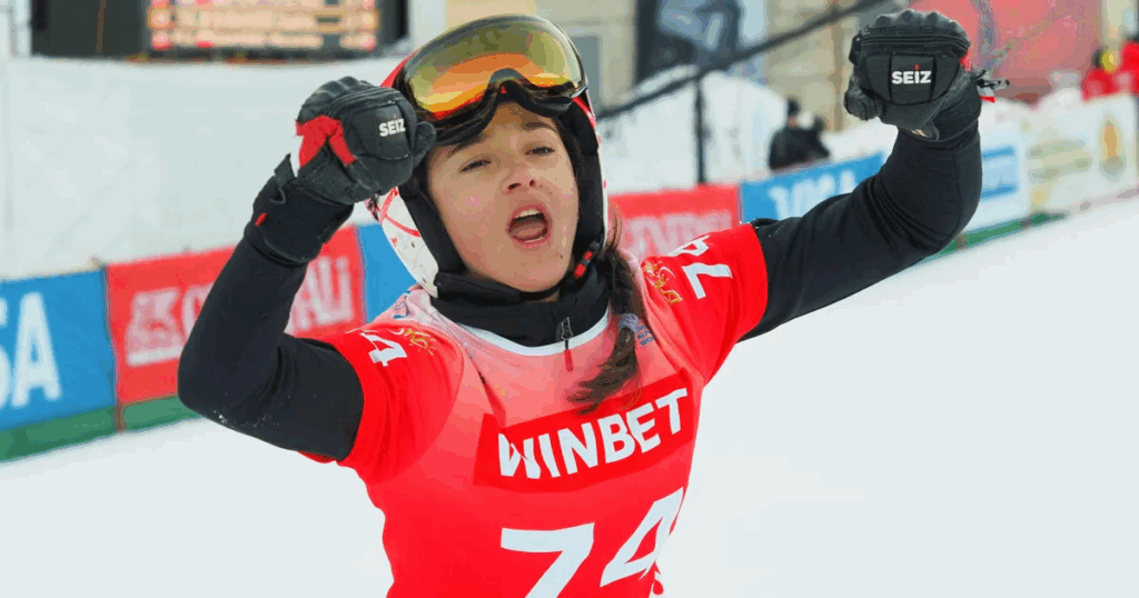 Melena european snowboarding